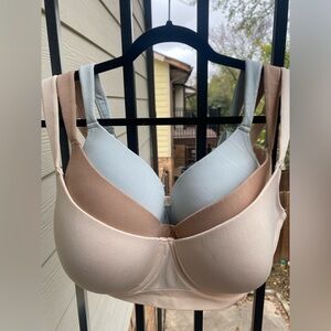 Danskin Women's Bra Set - Cream, Tan, and Blue